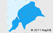 Political Simple Map of Constitucion, single color outside