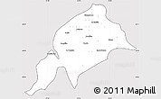 Silver Style Simple Map of Constitucion, cropped outside