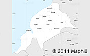 Silver Style Simple Map of Constitucion