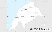 Silver Style Simple Map of Constitucion, single color outside