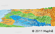 Political Shades Panoramic Map of TALCA