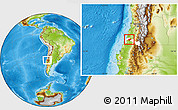 Physical Location Map of Pencahue, highlighted parent region