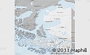 Gray 3D Map of TIERRA DEL FUEGO
