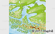 Physical 3D Map of TIERRA DEL FUEGO