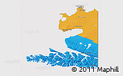 Political 3D Map of TIERRA DEL FUEGO, cropped outside