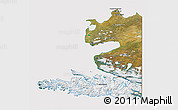 Satellite 3D Map of TIERRA DEL FUEGO, cropped outside