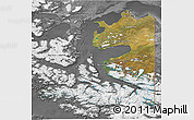 Satellite 3D Map of TIERRA DEL FUEGO, desaturated