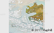 Satellite 3D Map of TIERRA DEL FUEGO, lighten