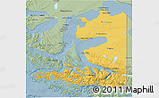 Savanna Style 3D Map of TIERRA DEL FUEGO