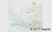 Shaded Relief 3D Map of TIERRA DEL FUEGO, lighten