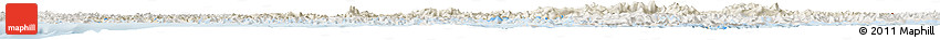 Shaded Relief Horizon Map of TIERRA DEL FUEGO, lighten