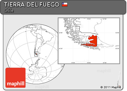 Blank Location Map of TIERRA DEL FUEGO