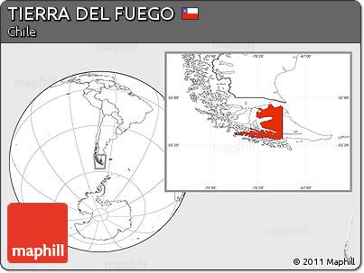 Blank Location Map of TIERRA DEL FUEGO