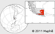 Blank Location Map of TIERRA DEL FUEGO, highlighted country