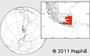 Blank Location Map of TIERRA DEL FUEGO