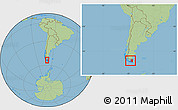 Savanna Style Location Map of TIERRA DEL FUEGO, within the entire country