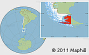 Savanna Style Location Map of TIERRA DEL FUEGO, highlighted country