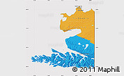 Political Map of TIERRA DEL FUEGO, cropped outside