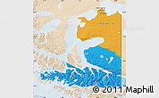 Political Map of TIERRA DEL FUEGO, lighten