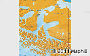 Political Shades Map of TIERRA DEL FUEGO