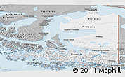 Gray Panoramic Map of TIERRA DEL FUEGO