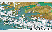 Satellite Panoramic Map of TIERRA DEL FUEGO