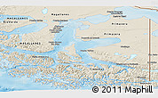 Shaded Relief Panoramic Map of TIERRA DEL FUEGO