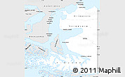 Silver Style Simple Map of TIERRA DEL FUEGO