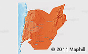 Political Shades 3D Map of TOCOPILLA, single color outside