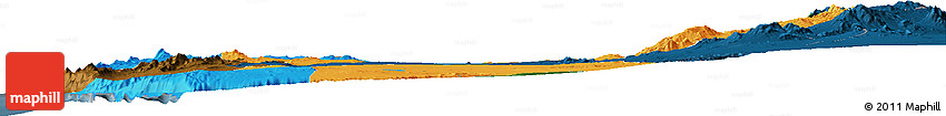 Political Horizon Map of TOCOPILLA, darken