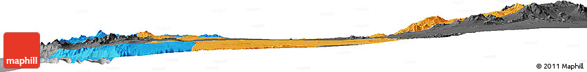 Political Horizon Map of TOCOPILLA, darken, desaturated