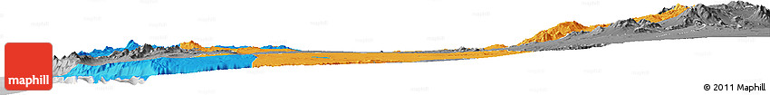 Political Horizon Map of TOCOPILLA, desaturated