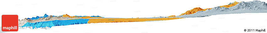 Political Horizon Map of TOCOPILLA, lighten, semi-desaturated