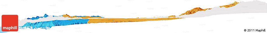 Political Horizon Map of TOCOPILLA, single color outside