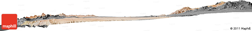 Satellite Horizon Map of TOCOPILLA, darken, desaturated