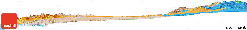 Satellite Horizon Map of TOCOPILLA, political shades outside
