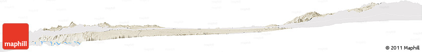 Shaded Relief Horizon Map of TOCOPILLA, cropped outside