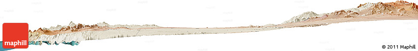 Shaded Relief Horizon Map of TOCOPILLA, satellite outside