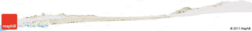 Shaded Relief Horizon Map of TOCOPILLA, single color outside