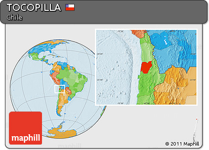 Political Location Map of TOCOPILLA