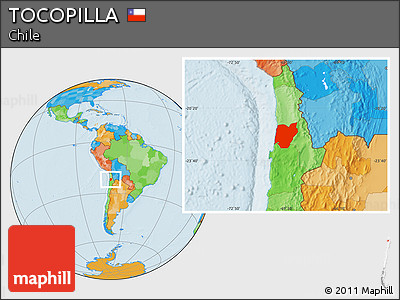 Political Location Map of TOCOPILLA