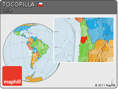 Political Location Map of TOCOPILLA