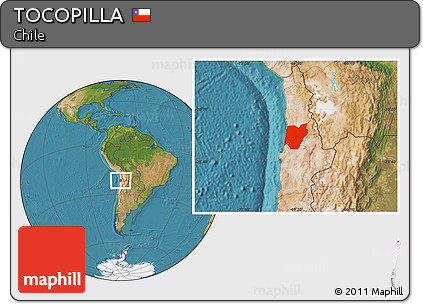Satellite Location Map of TOCOPILLA