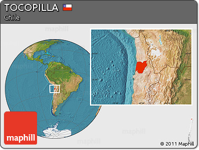 Satellite Location Map of TOCOPILLA