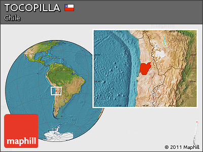 Satellite Location Map of TOCOPILLA