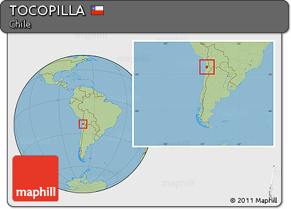 Savanna Style Location Map of TOCOPILLA, within the entire country