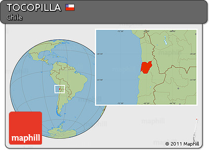 Savanna Style Location Map of TOCOPILLA