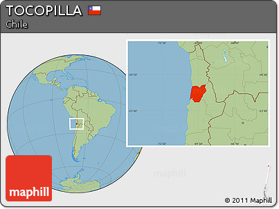 Savanna Style Location Map of TOCOPILLA