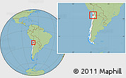 Savanna Style Location Map of TOCOPILLA, highlighted country, within the entire country