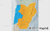 Political Map of TOCOPILLA, lighten, semi-desaturated
